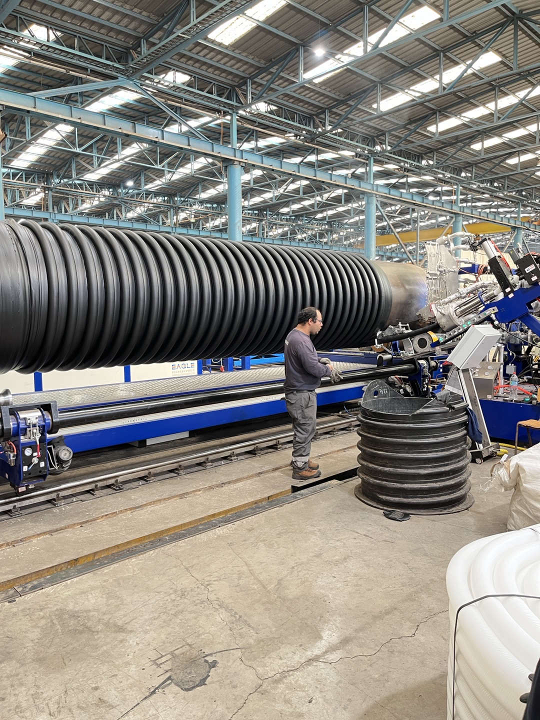 DN4000 HDPE Spiral Pipe Production Machine