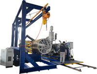 Large diameter HDPE fitting winding machine